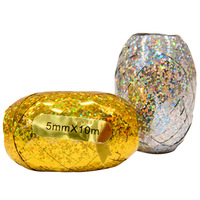 10m Geburtstags feier Hochzeit Weihnachten Halloween Dekoration Ballon Laser band Roségold Ballon Krawatten schnur Eine Packung mit 6 Rollen