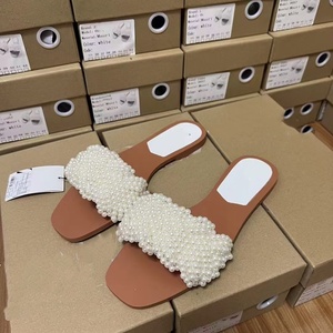 Sandalias Planas de Verano ZA 2025 con Perlas Estilo Español, Punta Abierta, Zapatos de Playa a la Moda para Mujer, Pantuflas de Moda - Product Image 4