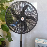 Ventilateur de sol oscillant électrique 18 pouces à faible bruit, forte puissance de ventilation, en plastique durable, à commande mécanique, pour extérieur - Offre Spéciale