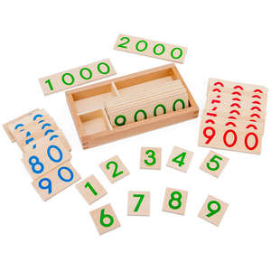 Haute qualité bébé Montessori numéro cartes éducatifs mathématiques aides pédagogiques jouets pour enfants - Product Image 1