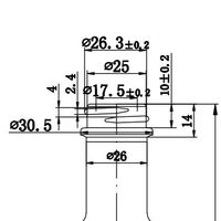 Alto MOQ GPI 400/28 Tapón de rosca de aluminio Liso Negro Astilla Oro Forro de PE ecológico 31X12 MM Tapas de botellas