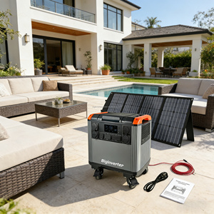 Centrale électrique BIGINVERTER 4000W 4000Wh pour camping-car, villa, jardin, voyages en camping-car, alimentation de secours à domicile et charge solaire avec panneau pliable - Product Image 1