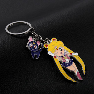 Gato de dibujos animados <span class=keywords><strong>Tsukino</strong></span> <span class=keywords><strong>Usagi</strong></span> Anime Sailor Moon Charms llavero - Product Image 5