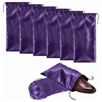 Sacs à chaussures et pantoufles en satin avec cordon de serrage, personnalisables avec logo de marque, multicolores, pour le rangement en voyage et l'hôtellerie