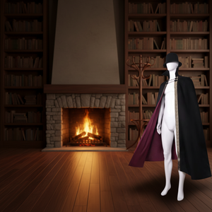 Capa y Disfraz <span class=keywords><strong>de</strong></span> Barón Vampiro para Adultos, Unisex, Poliéster, para Halloween, Representaciones Teatrales y <span class=keywords><strong>de</strong></span> Personajes - Product Image 2