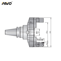 Outils PAVO - Tête de perçage de précision à grand diamètre avec jeu d'outils de perçage de type pont pour machine de fraisage et de perçage