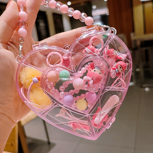 9 PCS Set Kids Hair Accessory Gift Princess Hair <b>Clip</b> Necklaces Bracelets <b>Rings</b> Jewelries Set With Handbag - Product Image 4