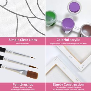 Sip Paint Kit Ensemble <span class=keywords><strong>d</strong></span>'art sur toile pré-dessiné pour adultes Love Theme Date Night Games Contour pour la <span class=keywords><strong>d</strong></span>écoration intérieure et les enfants - Product Image 2