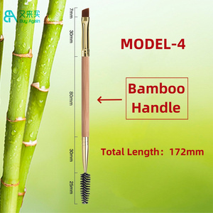 Strumenti per il trucco all'ingrosso <span class=keywords><strong>accessori</strong></span> per il trucco singolo spazzola per il trucco in legno double face double face angolato spoolies sopracciglio pennello - Product Image 6