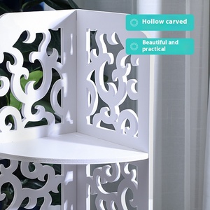 Công suất lớn nhiều lớp góc lưu trữ giá cho phòng tắm-sàn nhà vệ sinh đứng-An toàn nhựa tam giác lớp gia vị giá - Product Image 4