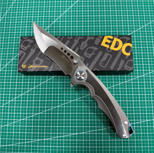 Cuchillo Plegable EDC para Exteriores <span class=keywords><strong>ELMAX</strong></span> de Aleación de Titanio, para Supervivencia en la Naturaleza, Campamento, Defensa Personal - Product Image 3