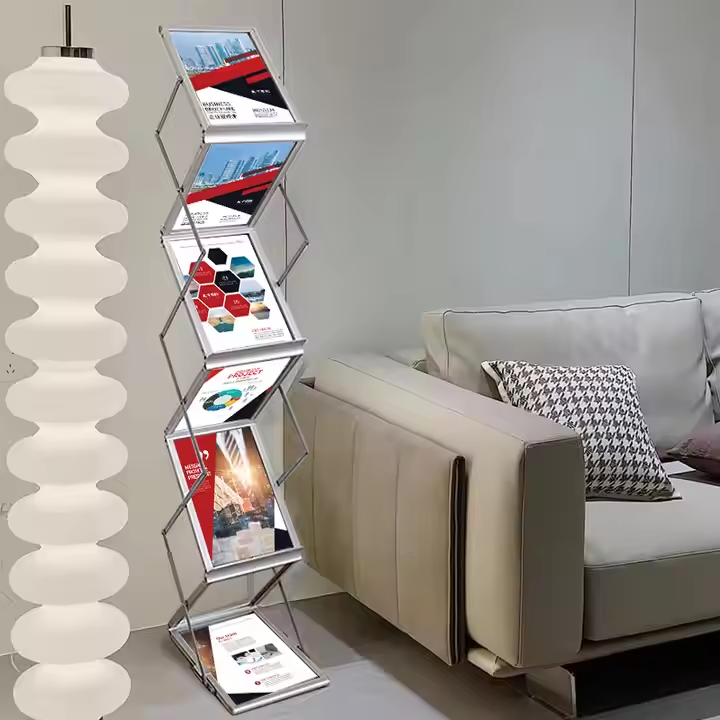 Aluminum Telescopic Magazine Rack for Office