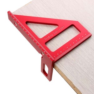 Triangular Ruler Aluminum Alloy 30 Cm Drawing Line Ruler For Home Carpentry Renovation - Product Image 1