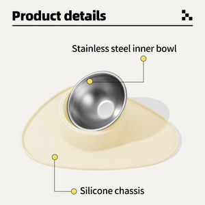 Bol pour chien en silicone de qualité alimentaire moderne et durable avec logo personnalisé, inserts amovibles en acier inoxydable, base antidérapante pour un nettoyage facile - Product Image 4