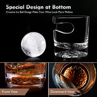 Verres à whisky, brandy et cigares promotionnels, personnalisés, uniques, à fond sphérique, transparents, type tumbler, verres à shot