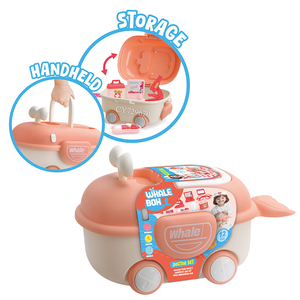 Vendita calda per fingere di giocare IN età prescolare 2 IN 1 a forma di balena giocare a casa deposito <span class=keywords><strong>auto</strong></span> medico giocattoli per bambini - Product Image 2
