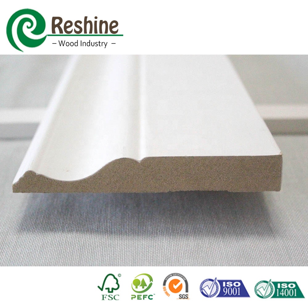 China White Primed MDF Baseboard Molding Manufacturers, Suppliers