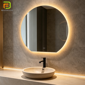Miroir de salle de <span class=keywords><strong>bain</strong></span> à écran tactile personnalisable, sans cadre, miroir mural intelligent pour salle de <span class=keywords><strong>bain</strong></span>, miroir en verre HD anti-buée avec bord poli pour la décoration de la maison - Product Image 1