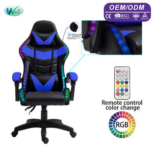 Großhandel Anpassbare Große <span class=keywords><strong>Gaming</strong></span>-Stühle Rosa PU-Leder <span class=keywords><strong>Gaming</strong></span>-Stuhl mit LED RGB-Beleuchtung WS8473 - Product Image 1