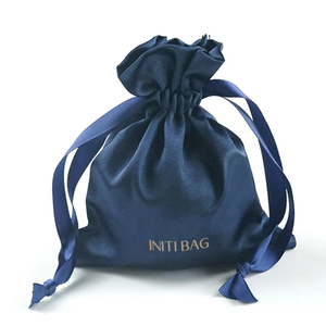 Custom Printed Logo Silk Jewelry <b>Dust</b> Pouch Gift Packaging Drawstring Velvet Satin <b>Bag</b> - Product Image 2