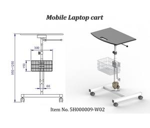 รถเข็นเหล็กปรับระดับความสูงได้แบบทันสมัยรถเข็นนำเสนอได้รับการรับรอง CE สำหรับการประชุมเชิงปฏิบัติการโรงพยาบาลคลังสินค้าโรงเรียน - Product Image 2
