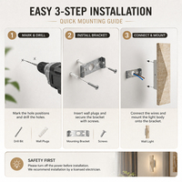 Lámpara de Pared LED de Travertino Natural Boncarteck, Diseño Moderno, 90 CRI, AC85-265V, Luz Arriba/Abajo, para Interiores de Hotel, Venta al Por Mayor