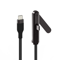 Câble de charge USB Type C avec support de téléphone invisible OEM ODM, charge rapide 240W, câble de données 2 en 1 pour le jeu, 1,5 m