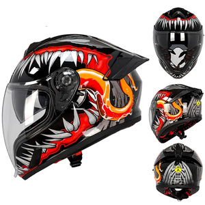 OEM nhà máy bán buôn xe máy Phụ kiện Dot chứng nhận đầy đủ mặt xe máy Mũ bảo hiểm cho người lớn - Product Image 3