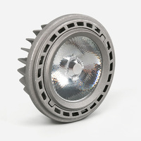 Foco LED COB AR111 de 20W 25W con Carcasa de Aluminio Fundido a Presión Plateada, Sin Parpadeo, Apto para Sala de Estar y Salón de Exposiciones
