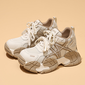 Baskets compensées épaisses pour femmes, style Dad Sneakers, Nouveautés Printemps 2026, Polyvalentes, Tendance, Chaussures de marche respirantes et confortables - Product Image 6