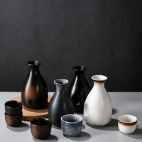 NEWELL Kit de saké en céramique de style japonais, double poids, résistant à la chaleur, compatible micro-ondes, emballage en boîte, vente en gros pour restaurants
