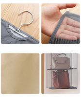 Sac à main en maille Non tissé, grand, robuste, sac de rangement, bourse pour placard, sac de rangement à 4 étagères