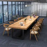 Tavolo da riunione per ufficio da lavoro in legno massello di spessore 5cm-8cm per uso commerciale