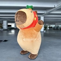 Costume de mascotte gonflable de capybara marron de haute qualité pour divertissements, personnage animal gonflable pour événements publicitaires