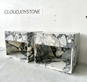 Luxury Natura Marble Side <strong>Table</strong> Modern Minimalist <strong>Cube</strong> Nightstand Stone Living Room Bedroom Decor Sofa Side Outdoor Side <strong>Table</strong> - Product Image 6