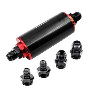 Filtro de Combustible Universal de 50 mm de Aleación de Aluminio con Conexiones AN6 AN8 AN10 para Modificación Automotriz - Product Image 1