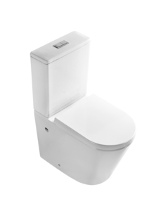 Diseño moderno, estándar europeo, porcelana, sin montura, trampa P, artículos sanitarios, baño, dos piezas, forma redonda, inodoro, WC - Product Image 3