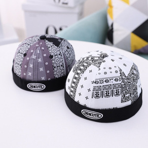 Nouveau bonnet <span class=keywords><strong>Docker</strong></span> pour enfants à imprimé Paisley, en coton, style marin, sans bord, type bandana - Product Image 2