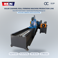 Machine de formage à froid de profilés solaires en acier galvanisé robuste avec système de poinçonnage pour rails de structure de montage photovoltaïque