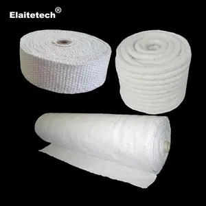 Isolamento de fibra de cerâmica fibra de vidro ou fio de aço inoxidável têxtil (pano/corda/fita/fio)