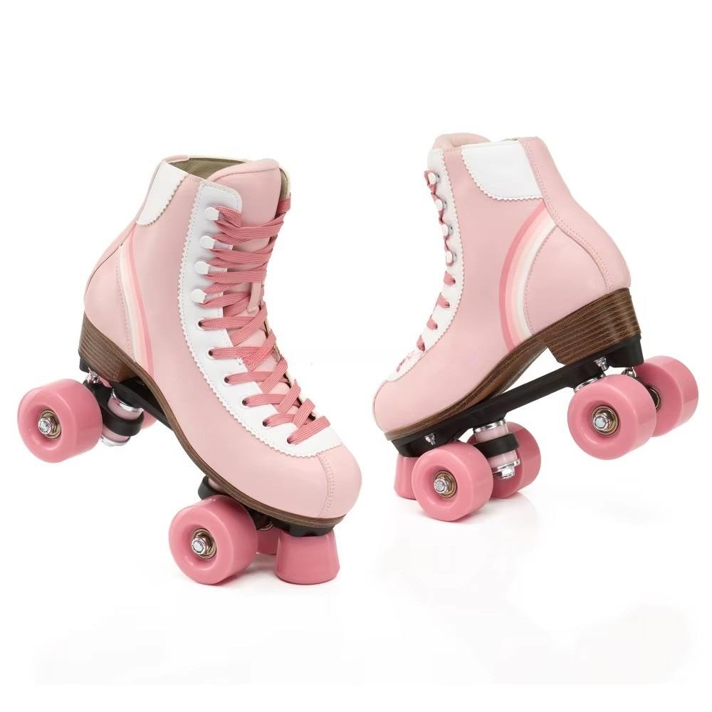 Rose une paire (cuir microfibre)