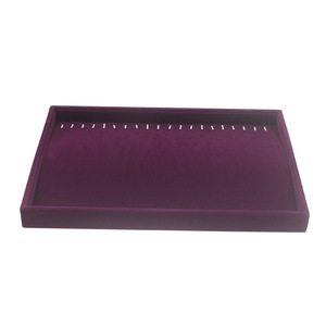 Flannelette hiển thị hộp cửa sổ đồ trang sức giá cho Vòng Cổ Vòng Bông tai lưu trữ thuận tiện khay container cho lưu trữ đồ trang sức - Product Image 5