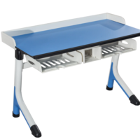 Bureau double pour étudiants Dake Dk0956 Campus Exclusive, design simple en forme de Y, écologique, ignifuge, durable, pieds de table en alliage d'aluminium