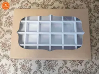 Feuille chaude pliante personnalisée avec cavités d'insertion, boîte de papier d'emballage de pâtisserie de fenêtre de Baklava de chocolat de truffe
