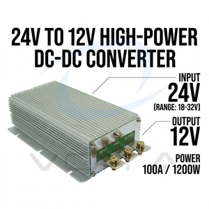 VOITATOP <span class=keywords><strong>Convertisseur</strong></span> DC-DC 24V 12V 100A à courant élevé, régulateur <span class=keywords><strong>de</strong></span> <span class=keywords><strong>tension</strong></span> abaisseur, sortie unique, efficacité 92%, pour applications automobiles - Product Image 3