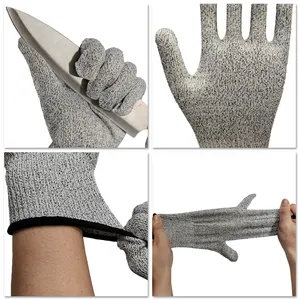 Premium Cut Resistant Gloves Food Grade Level 5 Protection Machine Washable Lightweight Protective Gloves