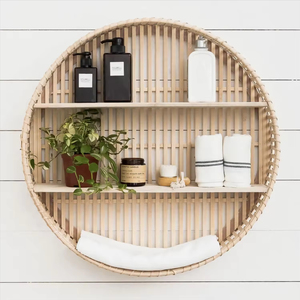 <span class=keywords><strong>Étagère</strong></span> <span class=keywords><strong>murale</strong></span> pliable moderne en PP tressé à la main, design à un seul niveau, <span class=keywords><strong>pour</strong></span> la cuisine, la salle de bain, le salon, décoration et rangement de pots - Product Image 4