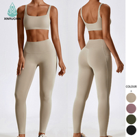 Vêtements de fitness et de gym avec logo personnalisé pour femmes, vêtements de sport, leggings évasés, soutien-gorge, yoga, ensemble d'entraînement pour femmes