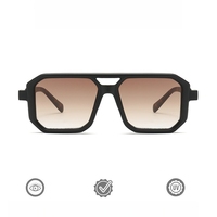Meilleur prix, lunettes de soleil pour femmes, style vintage polyvalent, monture ronde à double pont, charmantes et populaires