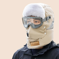 Bonnet tricoté chaud d'hiver coupe-vent pour le cyclisme, cache-oreilles thermique unisexe, masque cagoule de ski – Grande Vente